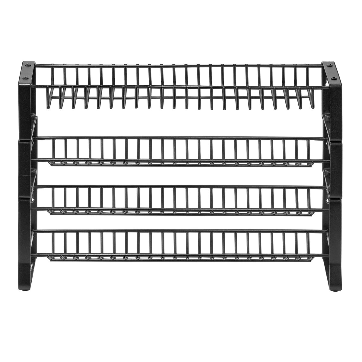 Étagère à épices en métal noir, 4 niveaux