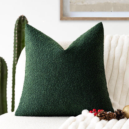 Housses de coussin bouclette, lot de 2, 45 x 45 cm