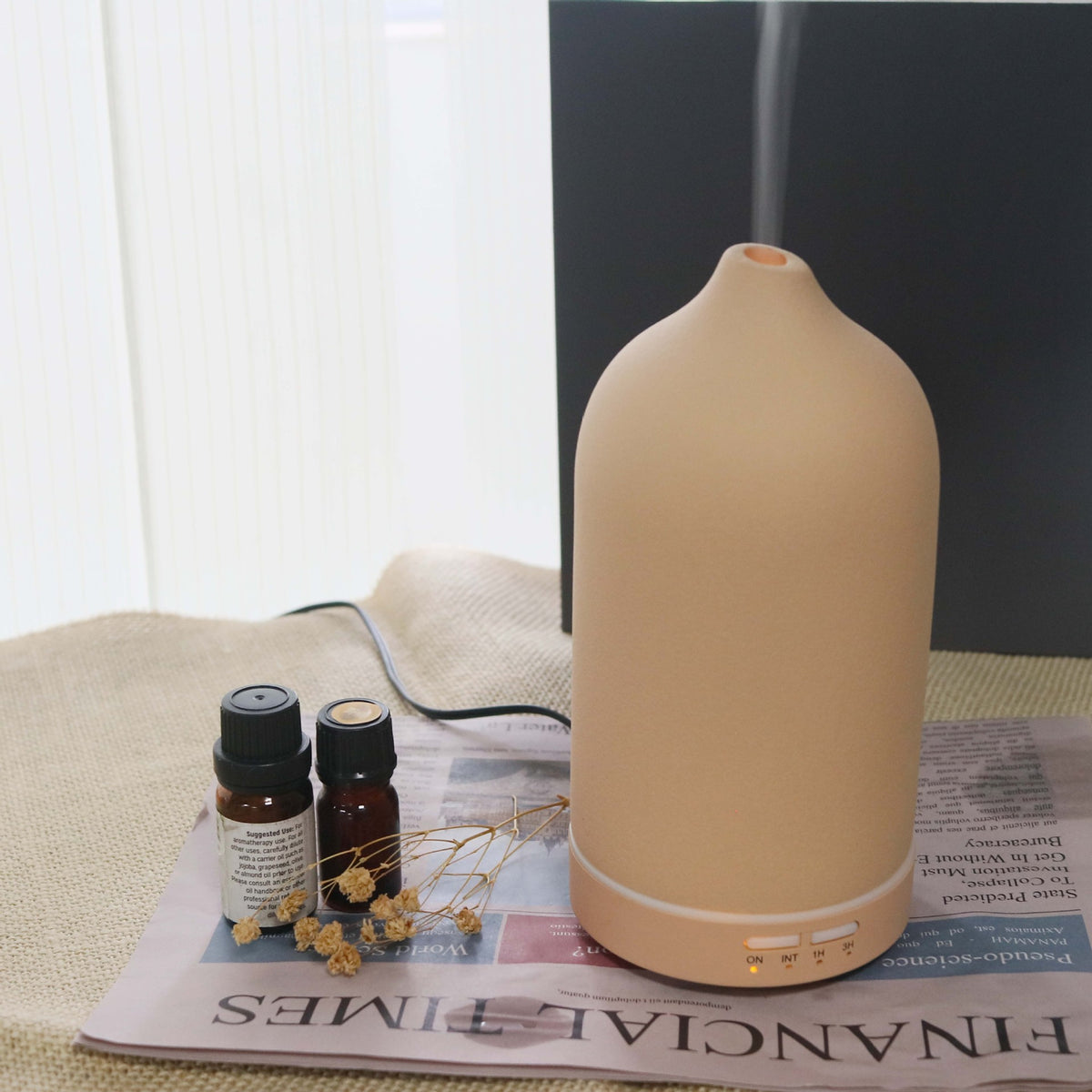 Diffuseur d'huiles essentielles en céramique mate, 100 ml