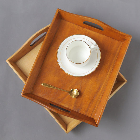 Plateau de service rétro en bois
