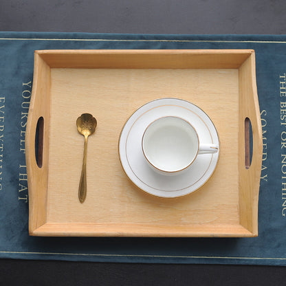 Plateau de service rétro en bois