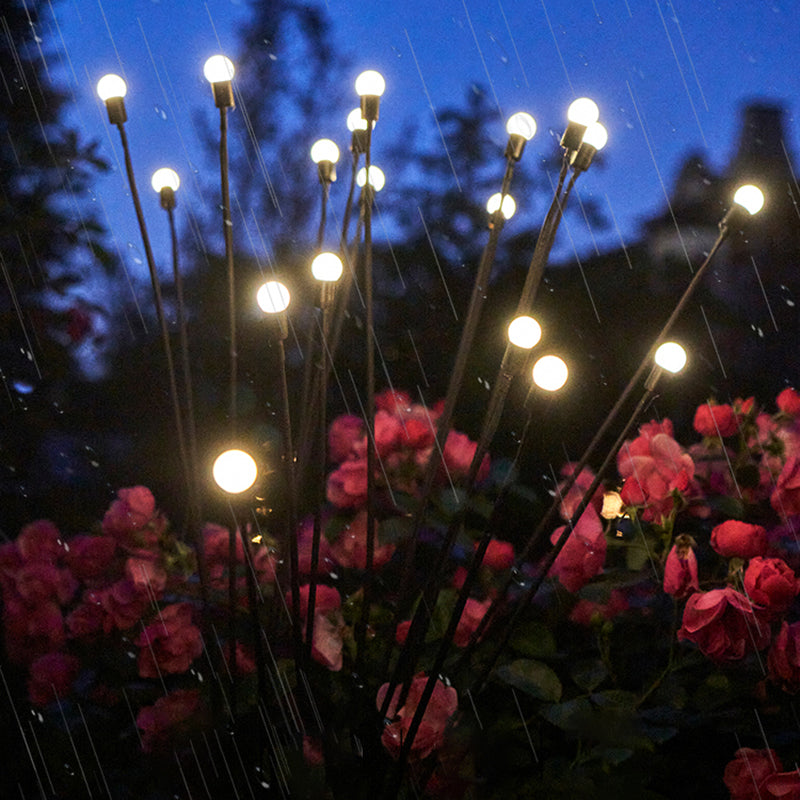 Lampe solaire lucioles pour jardin, lumière chaude