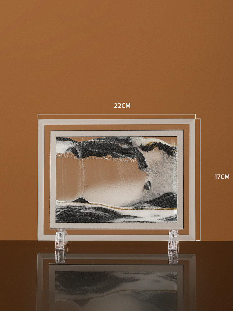 Tableau de sable mouvant, art décoratif relaxant