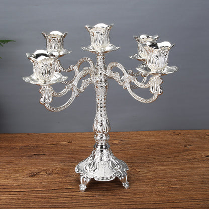 Chandelier tulipe baroque, doré ou argenté