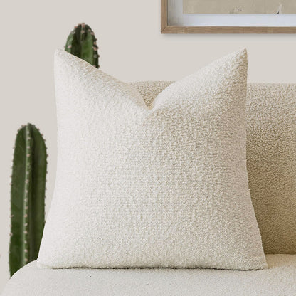 Housses de coussin bouclette, lot de 2, 45 x 45 cm