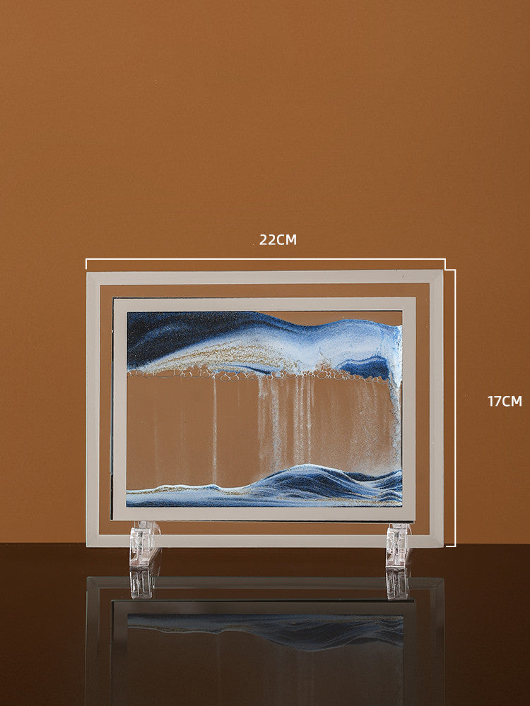 Tableau de sable mouvant, art décoratif relaxant