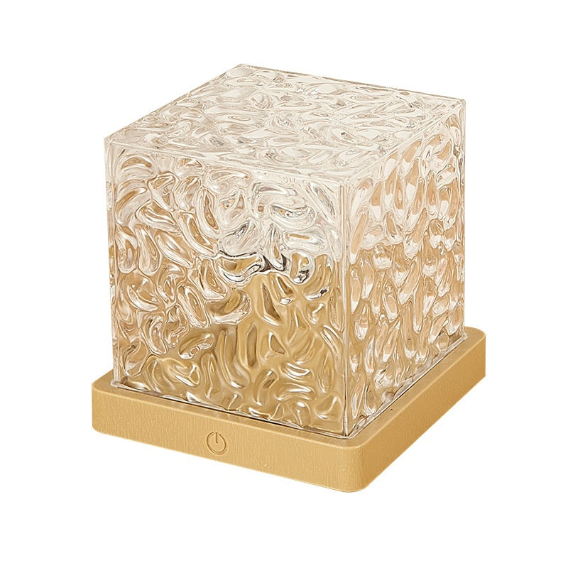 Lampe effet vagues d'eau en cristal, 16 couleurs