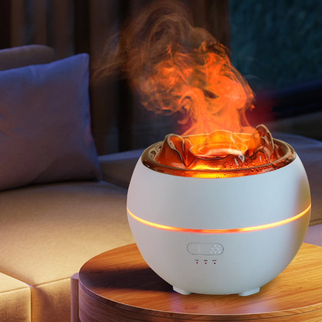 Diffuseur d'huiles essentielles effet flamme, minuterie