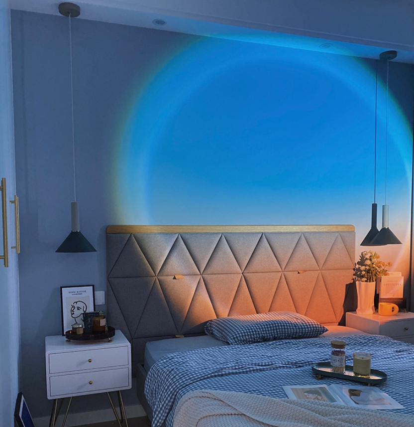 Lampe coucher de soleil, projecteur d'ambiance USB