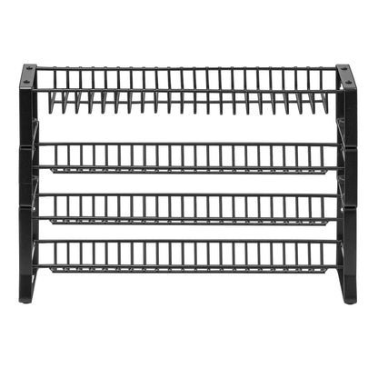 Étagère à épices en métal noir, 4 niveaux