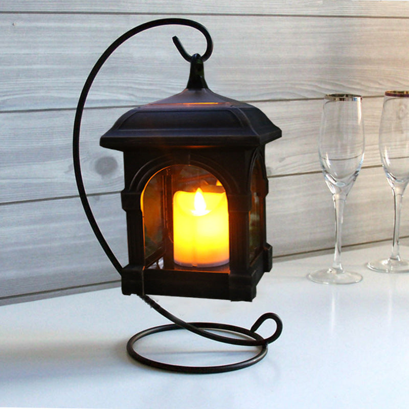 Lanterne solaire à bougie LED, style rétro