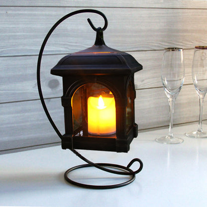 Lanterne solaire à bougie LED, style rétro