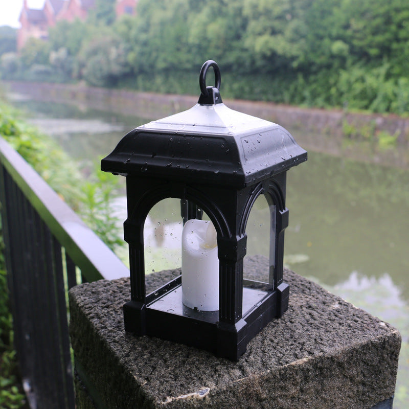 Lanterne solaire à bougie LED, style rétro