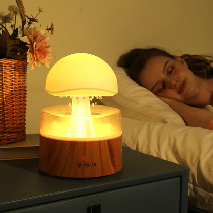 Humidificateur nuage de pluie, veilleuse 7 couleurs