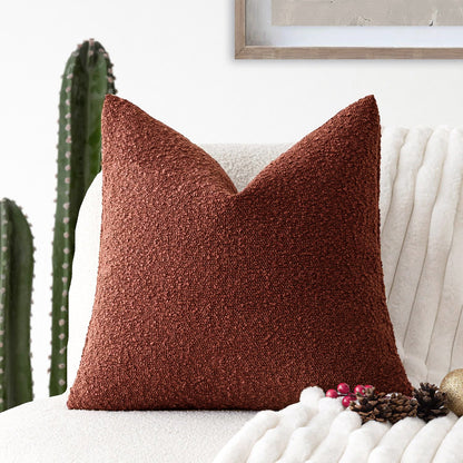 Housses de coussin bouclette, lot de 2, 45 x 45 cm