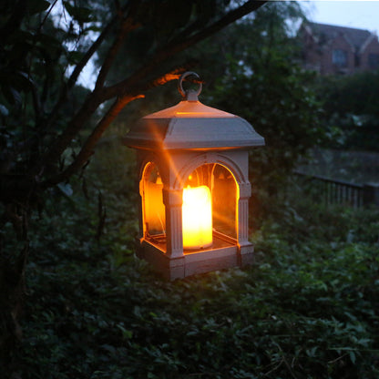 Lanterne solaire à bougie LED, style rétro