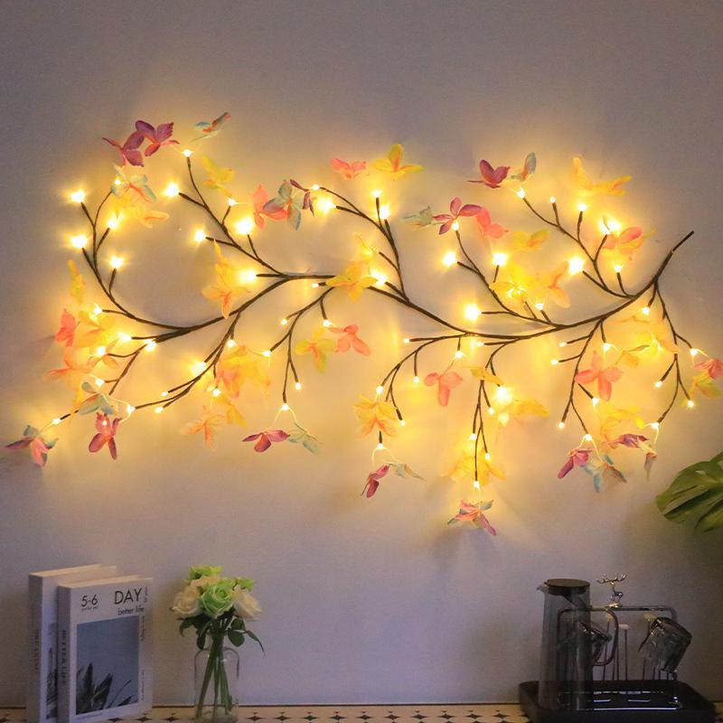 Guirlande lumineuse vigne à papillons, 1,8 m