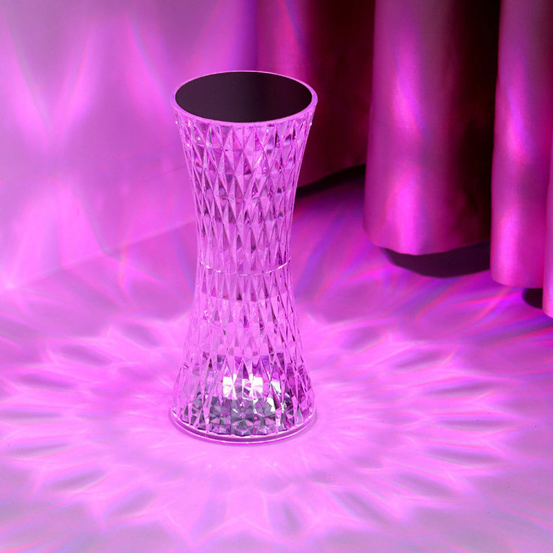 Lampe de table sans fil en cristal, rechargeable