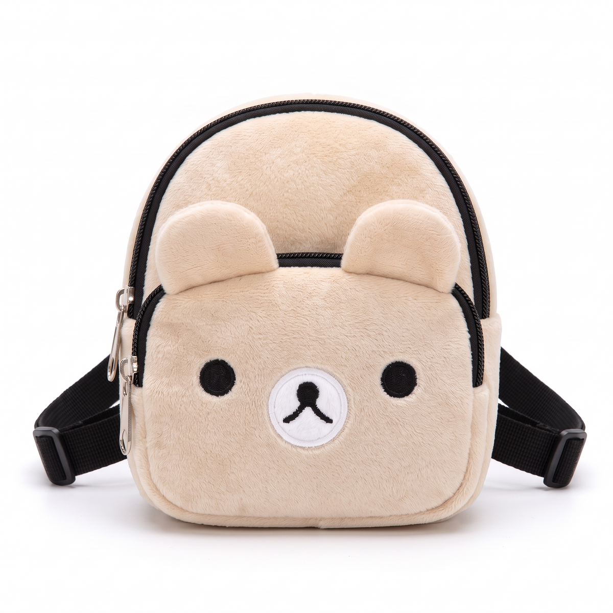 Sac à dos ourson pour chien coloris beige, sur fond blanc