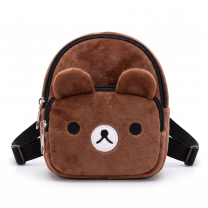 Sac à dos ourson pour chien coloris marron, sur fond blanc