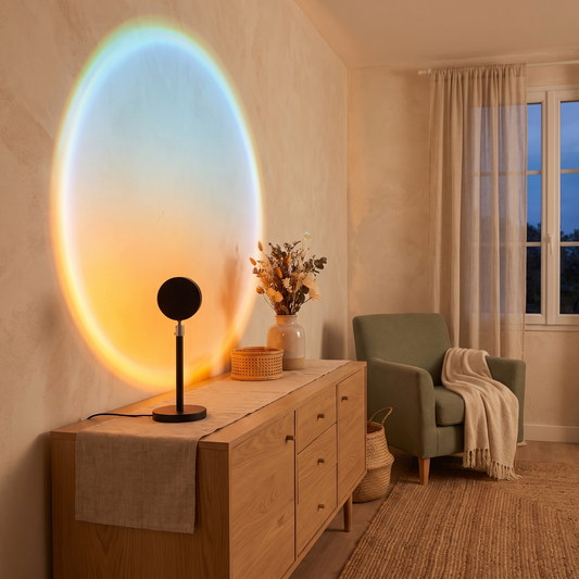 Lampe coucher de soleil, projecteur d'ambiance USB