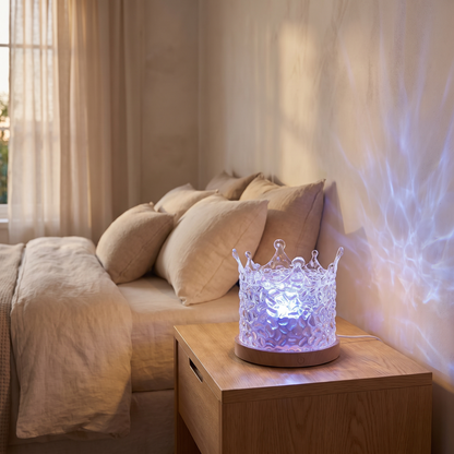 Lampe effet vagues d'eau modèle couronne